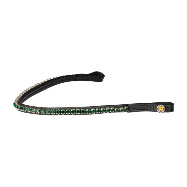 Testeira com strass Stones Concept Equestro Preto / esmeralda