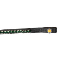 Testeira com strass Stones Concept Equestro Preto / esmeralda