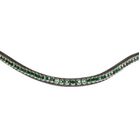Testeira com strass Stones Concept Equestro Preto / esmeralda