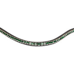 Testeira com strass Stones Concept Equestro Preto / esmeralda