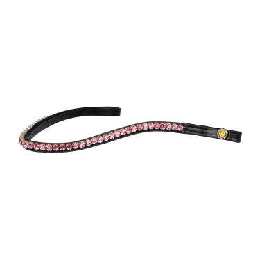 Testeira com strass Stones Concept Equestro Preto / rosa