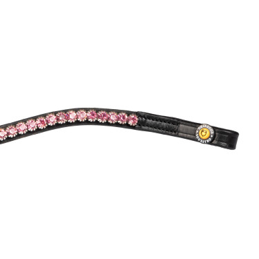 Testeira com strass Stones Concept Equestro Preto / rosa
