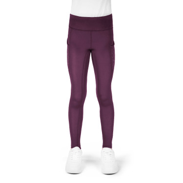 Legging Je t'aime Equithème Neva criança Ameixa Violeta
