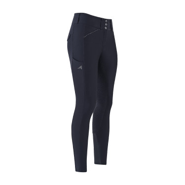 Calças de equitação Euro-Star Aurelle diamond FullGrip mulher Preto