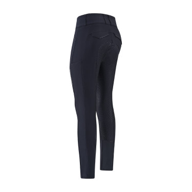 Calças de equitação Euro-Star Aurelle diamond FullGrip mulher Preto