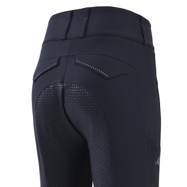 Calças de equitação Euro-Star Aurelle diamond FullGrip mulher Preto