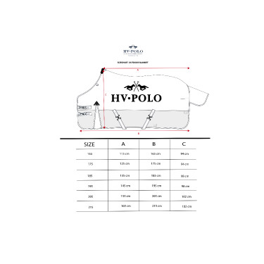 Manta de equitação impermeável 200g HV Polo 600D Manta de equitação impermeável 200g HV Polo 600D