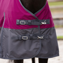 Manta de exterior Imperial Riding Limited verão com pescoço Framboesa / cinza Vermelho Manta de exterior Imperial Riding Limited verão com pescoço Framboesa / cinza Vermelho