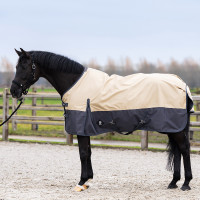 Manta exterior Imperial Riding Limited 100 g com pescoço Bege / cinza