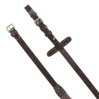 Cabezada acolchoada com bordados decorativos Castanho escuro