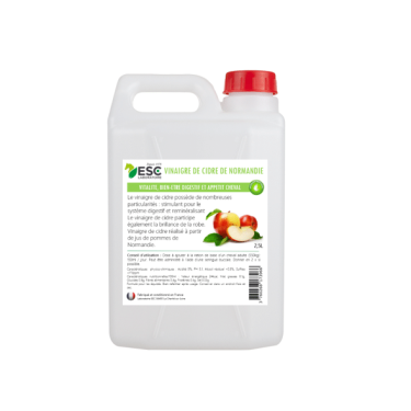 Vinagre de cidra puro da Normandia 2,5L ESC Laboratoire Vinagre de cidra puro da Normandia 2,5L ESC Laboratoire