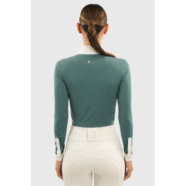 Polo de competição Harcour Coco feminino Pavão Azul
