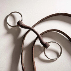 Bridão simples com argolas Flex passagem de língua rígida 20 mm 14,5 cm