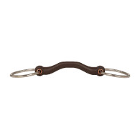 Bridão simples com argolas Flex passagem de língua rígida 20 mm 14,5 cm Branco