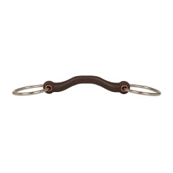 Bridão simples com argolas Flex passagem de língua rígida 20 mm 14,5 cm