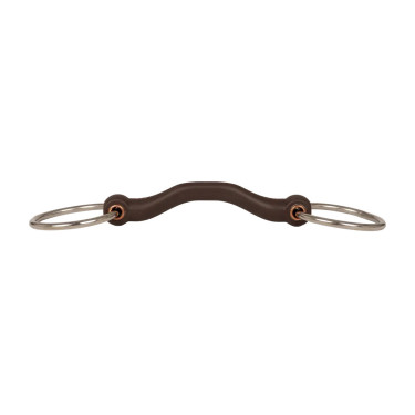 Bridão simples com argolas Flex passagem de língua rígida 20 mm 14,5 cm