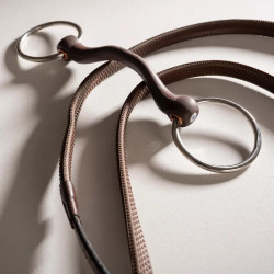 Bridão simples com argolas Flex passagem de língua rígida 20 mm 14,5 cm