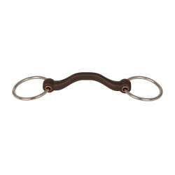 Bridão simples com argolas Flex passagem de língua rígida 20 mm 14,5 cm