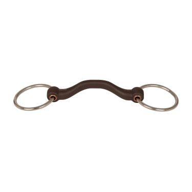 Bridão simples com argolas Flex passagem de língua rígida 20 mm 14,5 cm