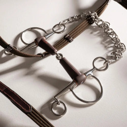 Pelham muserola Flex simples quebra médio 18mm 14,5cm
