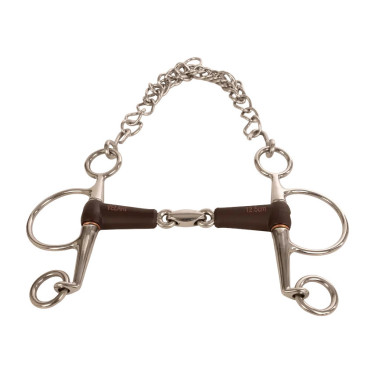 Pelham d’arção Flex dupla quebra média 18 mm 14,5 cm