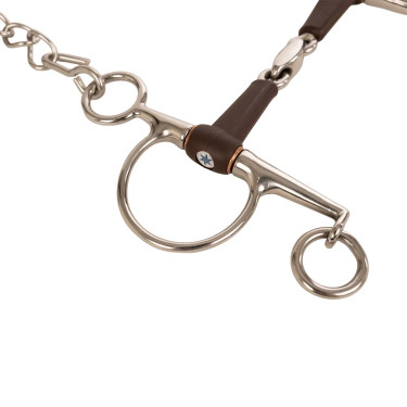 Pelham d’arção Flex dupla quebra média 18 mm 14,5 cm