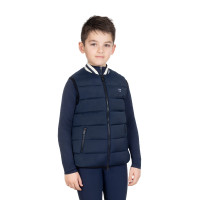 Colete técnico infantil com gola de malha criança Blazer marinho Azul-marinho