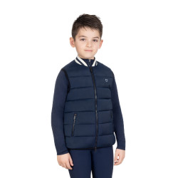 Colete técnico infantil com gola de malha criança Blazer marinho Azul-marinho