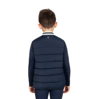Colete técnico infantil com gola de malha criança Blazer marinho Azul-marinho
