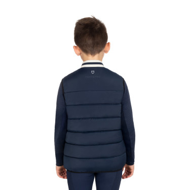 Colete técnico infantil com gola de malha criança Blazer marinho Azul-marinho