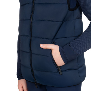 Colete técnico infantil com gola de malha criança Blazer marinho Azul-marinho