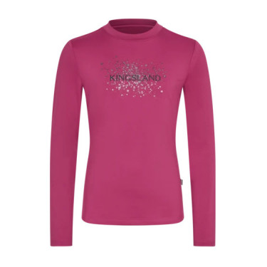 Camiseta de manga comprida KLMadeline Júnior Kingsland criança Bruma rosa magenta