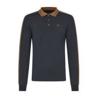KLmarco polo em piqué de manga comprida para homem Kingsland Marinho Azul-marinho