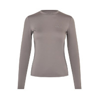 T-shirt de treino feminino com gola redonda KLLea Kingsland mulher Marrom ferro Castanho