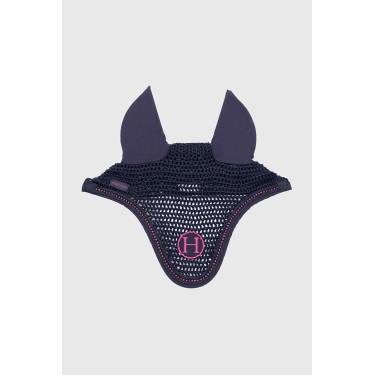 Touca para cavalo Harcour Fablir Marinho / rosa Azul