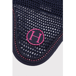 Touca para cavalo Harcour Fablir Marinho / rosa Azul
