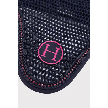 Touca para cavalo Harcour Fablir Marinho / rosa Azul