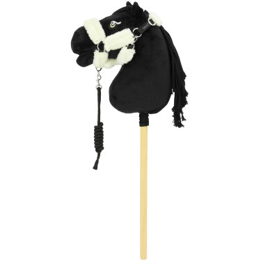 Halter Jumbo Hobby Horse Pony Academy + corda EK-Teddy Preto