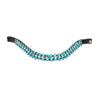 Frontal Blue Jets Crystal em couro Equestro