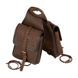 Alforje para sela western em couro Pool's