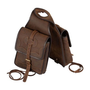Alforje para sela western em couro Pool's