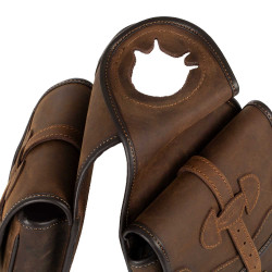 Alforje para sela western em couro Pool's