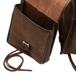 Alforje para sela western em couro Pool's