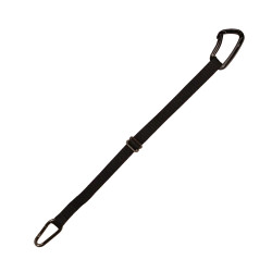 Corda de amarração para van e crosstie destacável com mosquetão de alumínio preto 120 cm