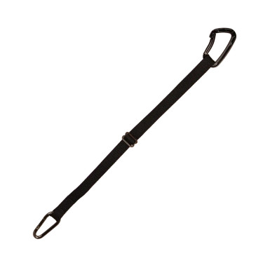 Corda de amarração para van e crosstie destacável com mosquetão de alumínio preto 120 cm