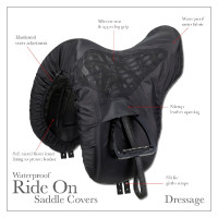 Capa de sela de adestramento LeMieux ProKit Ride On Preto Capa de sela de adestramento LeMieux ProKit Ride On Preto