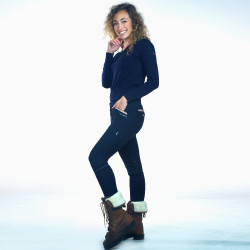 Calça Flags & Cup Varena Feminina Azul-marinho