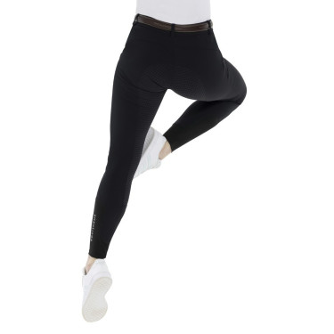 Calça Equithème Gizel com fundo de silicone Preto Calça Equithème Gizel com fundo de silicone Preto