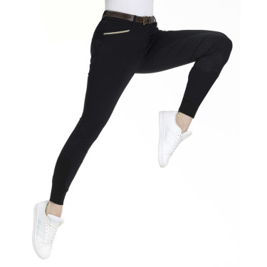 Calça Equithème Gizel com fundo de silicone Preto Calça Equithème Gizel com fundo de silicone Preto