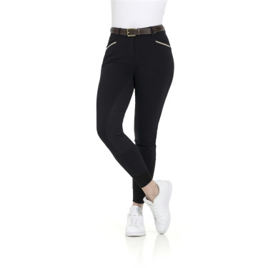 Calça Equithème Gizel com fundo de silicone Preto Calça Equithème Gizel com fundo de silicone Preto